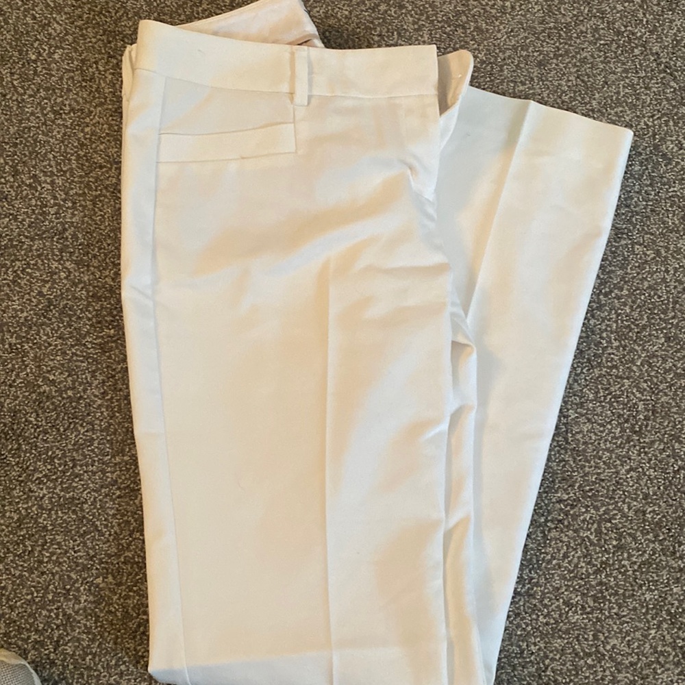 Express pleated white dress pants